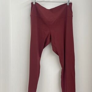 Lululemon Align High Rise Leggings Size 16 Dark Red Maroon Full Length Yoga Pant